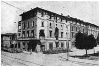 Foto dell'edificio dopo la battaglia