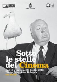 Alfred Hitchcock con un gabbiano sulla spalla - da 