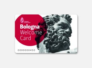 Logo Bologna Welcome Card e volto Nettuno